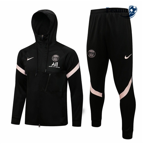 Tuta Calcio - Felpa con cappuccio PSG Nero/Rosa 2021-2022