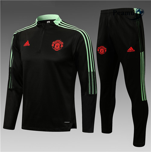 Tuta Calcio Manchester United Nero/verde 2021-2022