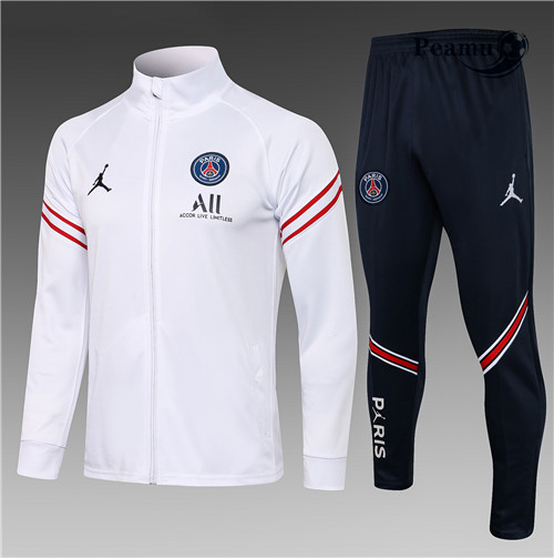 Tuta Calcio - Giacca Jordan PSG Bianco/Rosso 2021-2022