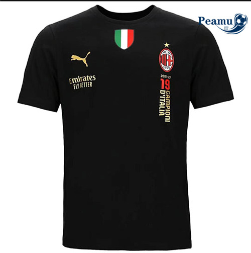 Maglia Calcio AC Milan Nero T-shirt 2022-2023 P228310