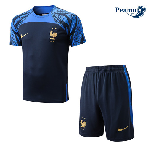 Kit Maglia Formazione Francia + Pantaloni Blu 2022-2023 P228086