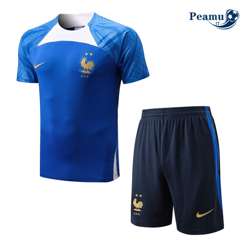 Kit Maglia Formazione Francia + Pantaloni Blu 2022-2023 P228087