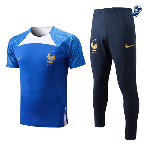 Kit Maglia Formazione Francia + Pantaloni Blu 2022-2023 P228088