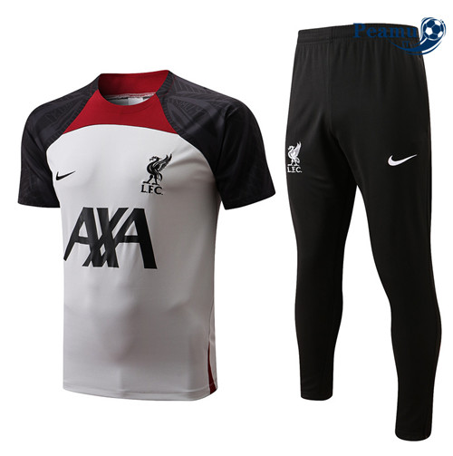 Kit Maglia Formazione Liverpool + Pantaloni Bianco 2022-2023 P228097