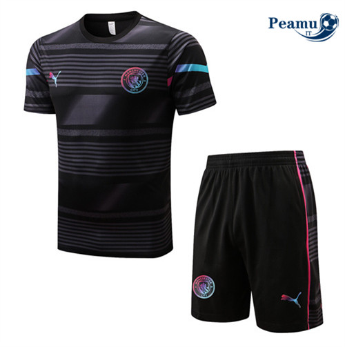 Kit Maglia Formazione Manchester City + Pantaloni Nero 2022-2023 P228100