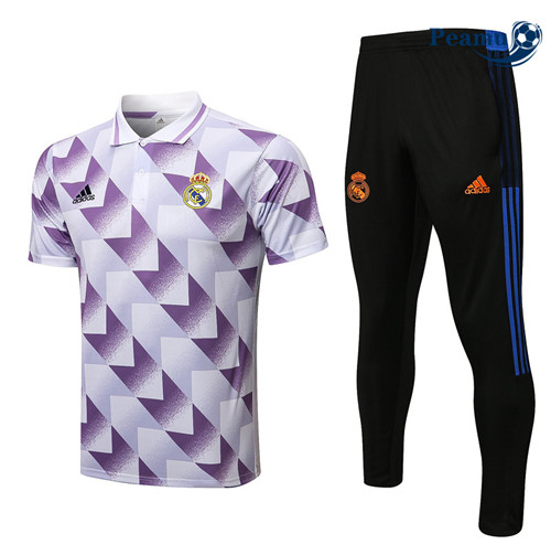 Kit Maglia Formazione Real Madrid Polo + Pantaloni Violet 2022-2023 P228119
