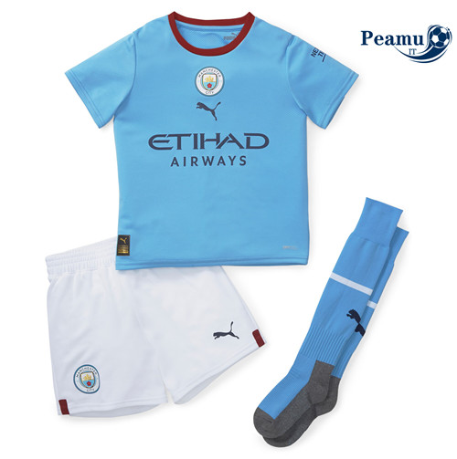 Maglia Calcio Manchester City Bambino Prima 2022-2023 P228188