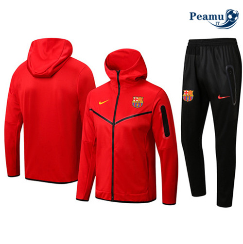 Tuta Calcio - Felpa con cappuccio Barcellona Rosso 2022-2023 P228687