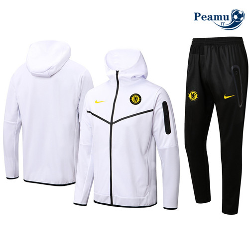 Tuta Calcio - Felpa con cappuccio Chelsea Bianco 2022-2023 P228689