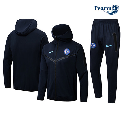Tuta Calcio - Felpa con cappuccio Chelsea Nero 2022-2023 P228690