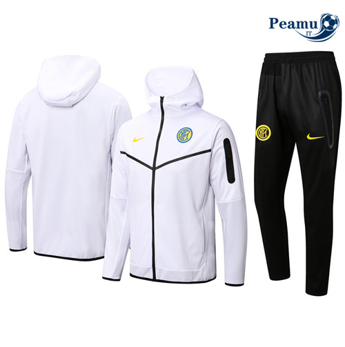 Tuta Calcio - Felpa con cappuccio Inter Milan Bianco 2022-2023 P228691
