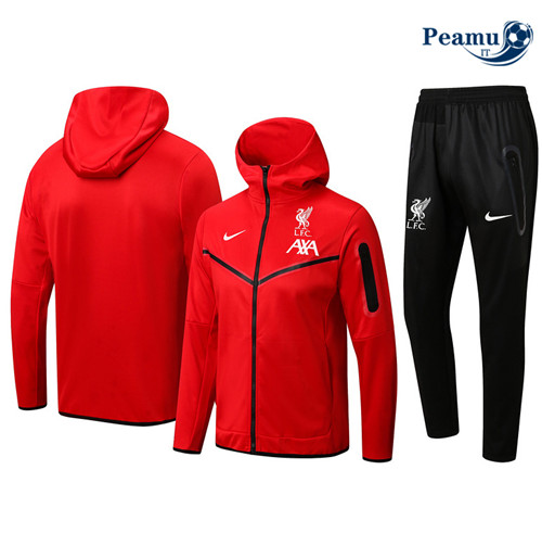Tuta Calcio - Felpa con cappuccio Liverpool Rosso 2022-2023 P228694