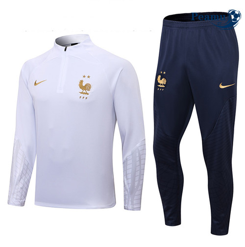 Tuta Calcio Bambino Francia Bianco 2022-2023 P228712