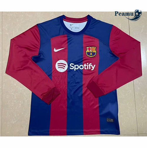 Maglia Calcio Barcelona Prima Manga larga 2023