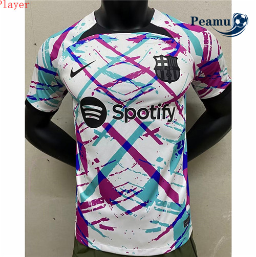 Maglia Calcio Player Barcellona Blanco 2023
