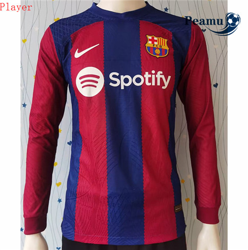 Maglia Calcio Player Barcelona Prima Manga larga 2023