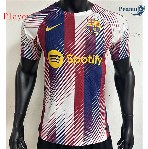 Maglia Calcio Player Barcelona Training Rojo/Azul 2023