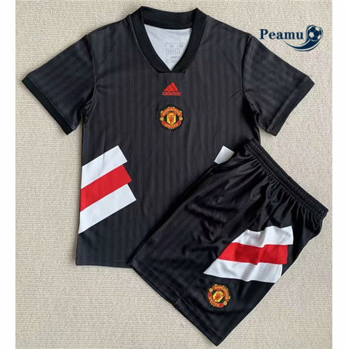 Maglia Calcio Manchester United Bambino Negro 2023