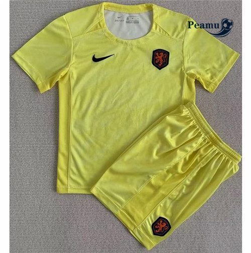 Maglia Calcio Países Bajos Bambino Amarillo 2023