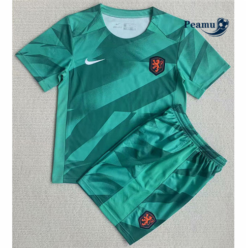 Maglia Calcio Países Bajos Bambino Portero 2023