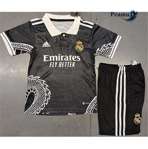 Maglia Calcio Real Madrid Bambino Dragon Negro 2023