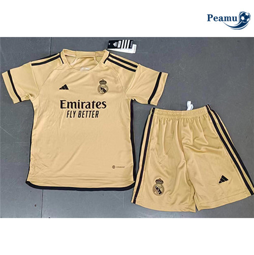 Maglia Calcio Real Madrid Bambino Giallo 2023