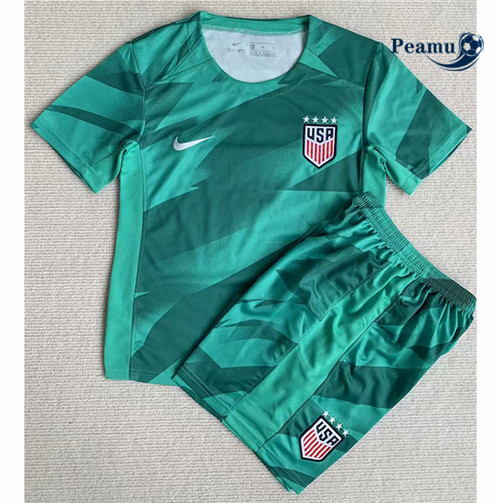 Maglia Calcio Estados Unidos Bambino Portero Verde 2023