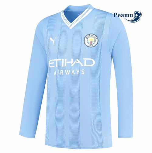 Maglia Calcio Manchester City Prima Manga larga 2023