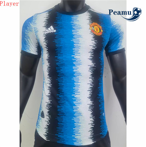 Maglia Calcio Player Manchester United training Azul/Blanco 2023