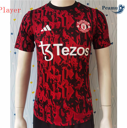 Maglia Calcio Player Manchester United Training Rojo/ Negro 2023