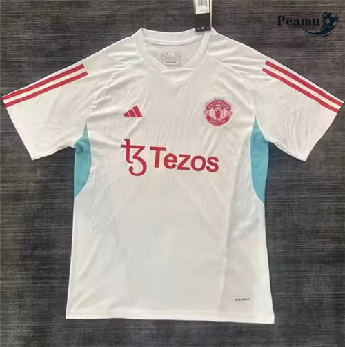 Maglia Calcio Manchester UnitedTraining Blanco 2023