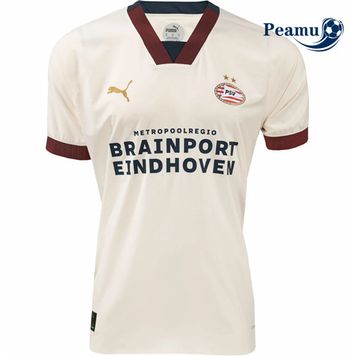 Maglia Calcio PSV Eindhoven Seconda Blanco 2023