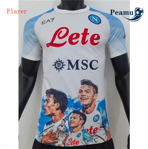 Maglia Calcio Player SSC Napoli Blanco/Azul 2023