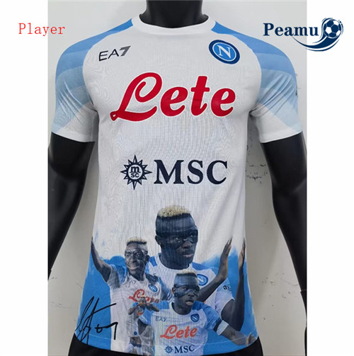 Maglia Calcio Player SSC Napoli Blanco 2023
