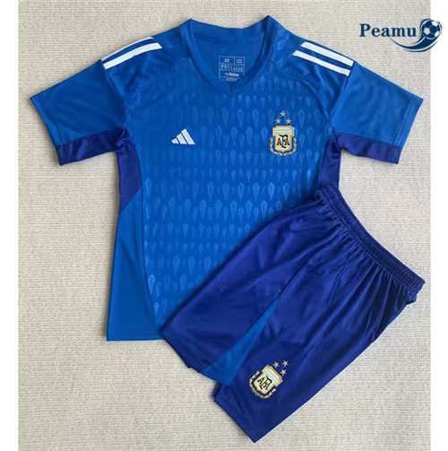 Peamu Maglia Calcio Argentina Bambino Portiere Blu 2023-2024