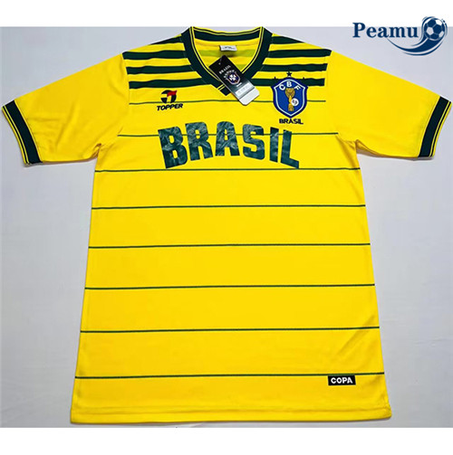 Peamu Classico Maglie Calcio Brasile Prima 1984
