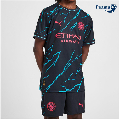 Peamu Maglia Calcio Manchester City Bambino Terza 2023-2024