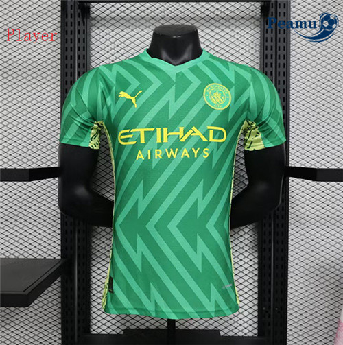 Peamu Maglia Calcio Player Manchester City Training Verde 2023-2024
