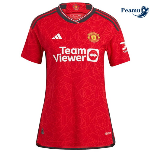 Peamu Maglia Calcio Manchester United Femme Prima 2023-2024