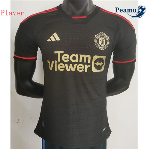 Peamu Maglia Calcio Player Manchester United Noir 2023-2024