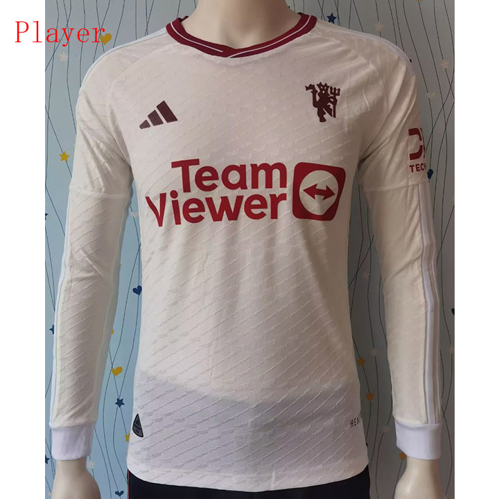 Peamu Maglia Calcio Player Manchester United Terza Manica lunga 2023-2024