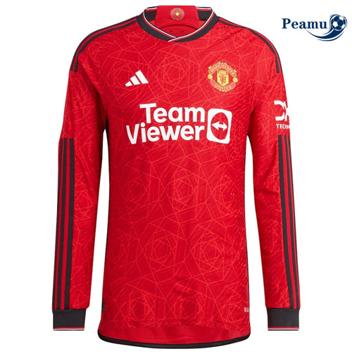 Peamu Maglia Calcio Manchester United Prima Manica lunga 2023-2024