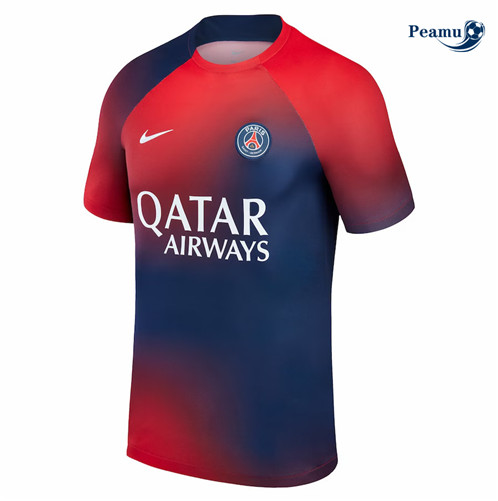 Peamu Maglia Calcio PSG Training Rosso/Blu 2023-2024
