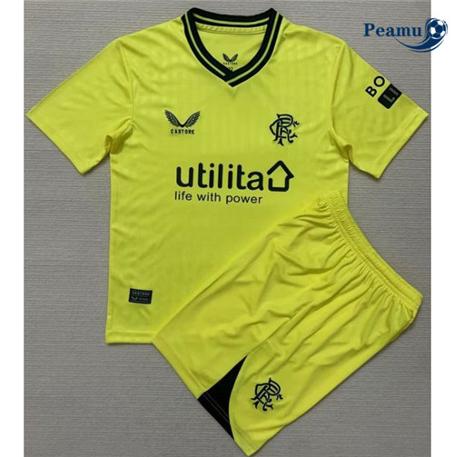 Peamu Maglia Calcio Rangers FC Bambino Portiere Giallo 2023-2024