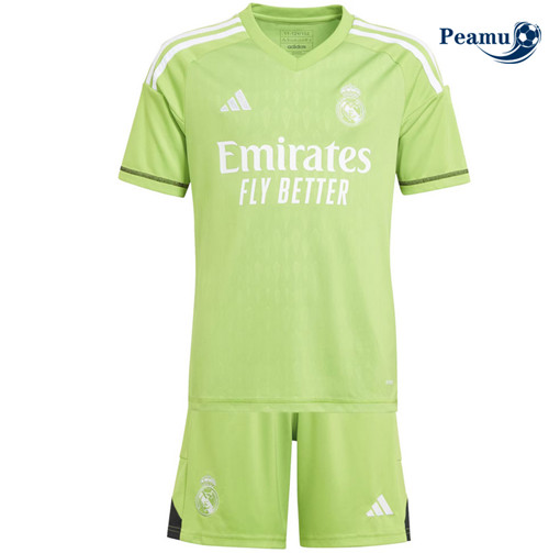 Peamu Maglia Calcio Real Madrid Bambino Portiere Prima Verde 2023-2024