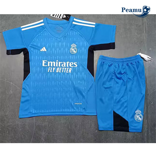 Peamu Maglia Calcio Real Madrid Bambino goalkeeper Blu 2023-2024