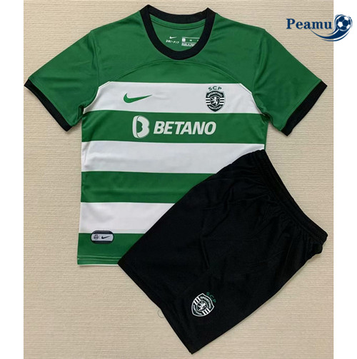 Peamu Maglia Calcio Sporting Lisbon Bambino Prima 2023-2024