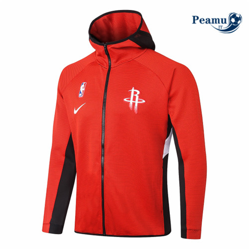 Peamu - Giacca Tuta Calcio A Capuche Houston Rockets - Rosso