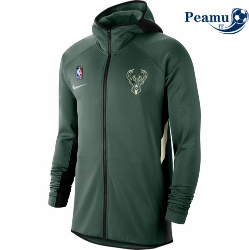 Peamu - Giacca Tuta Calcio A Capuche Milwaukee Bucks - Verde
