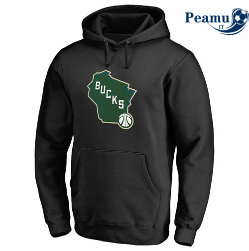 Peamu - Felpa con cappuccio Milwaukee Bucks